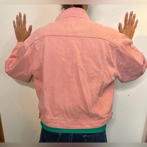 TRUCKER JACKET GREAT SMOKY LA PINK DENIM JEAN SLOUCHY SIZE S